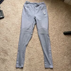 Gymshark Light Gray Textured Leggings